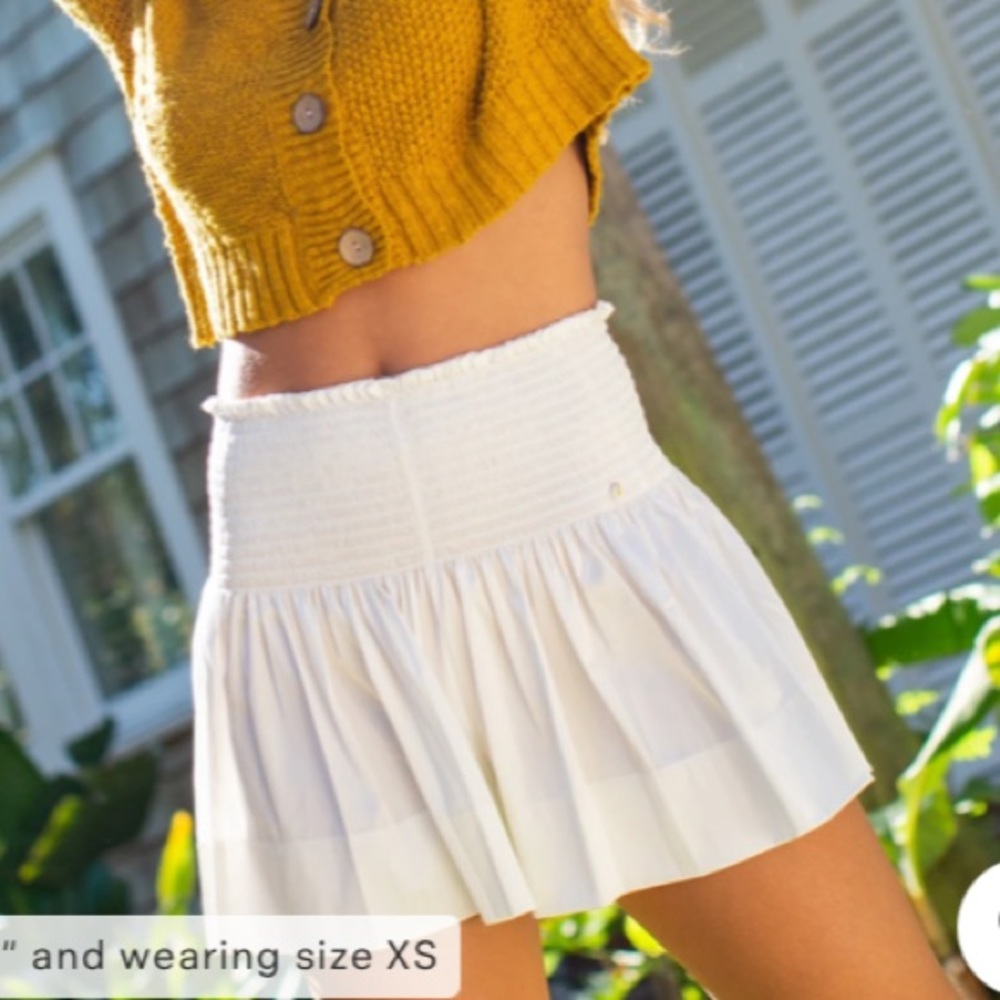 White Natural Life flowy skort/shorts